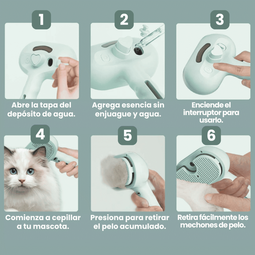 cepillo para mascotas FluffyClean